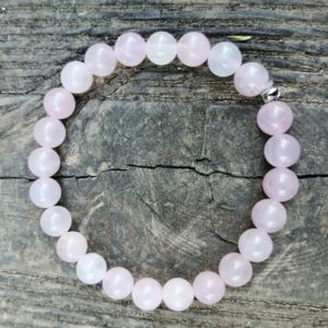 Bracelet femme en quartz rose