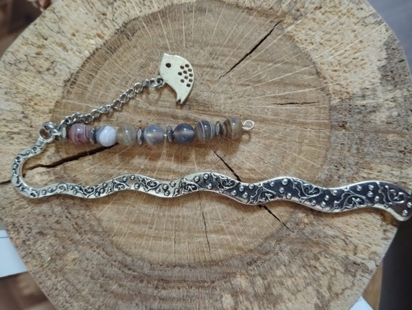 Marque-page en Agate de Botswana