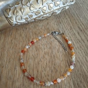 Bracelet de cheville cornaline