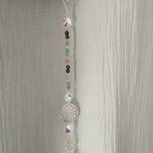 Attrape-soleil en aventurine verte, pyrite & citrine
