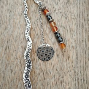 Marque-page en Hématite & Cornaline