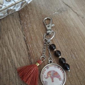 Porte-clé en Quartz Fumé