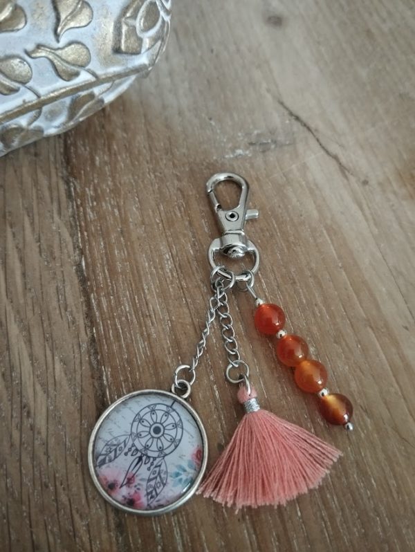 Porte-clé en Cornaline