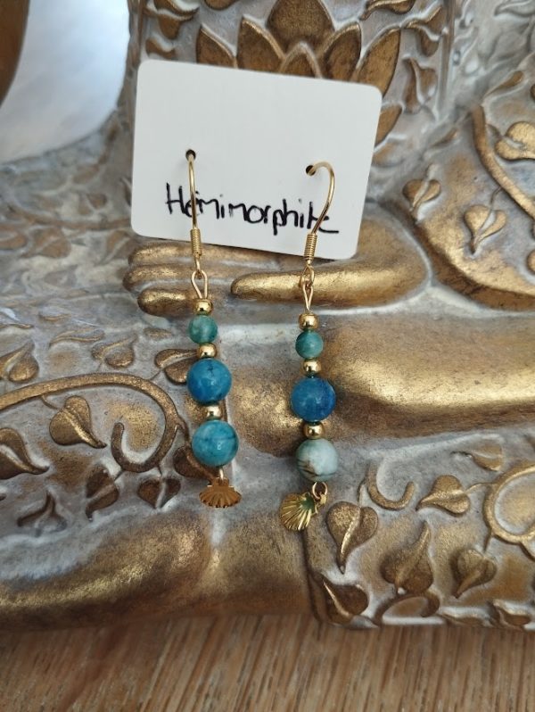 Boucles d'oreille en hémimorphite