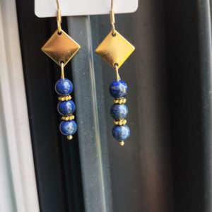 Boucles d'oreille en Lapis-lazuli