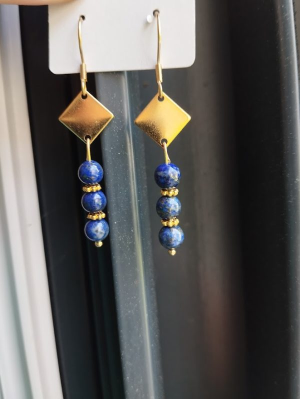 Boucles d'oreille en Lapis-lazuli