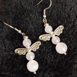 Boucles d'oreille en Quartz rose