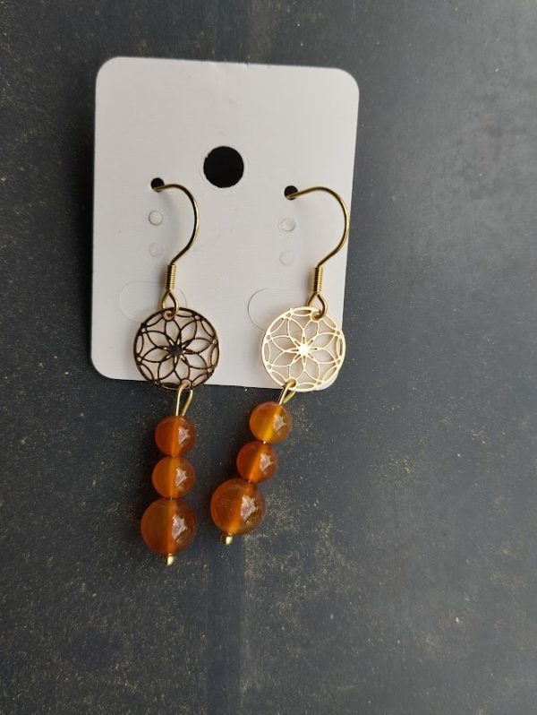 Boucles d'oreille en Cornaline – Image 2